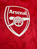 Arsenal logo on a red background