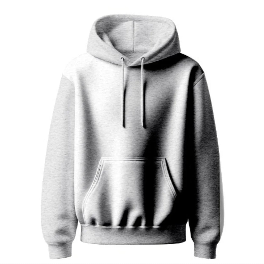 Gray hoodie on a white background