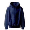 Navy blue hoodie on a white background
