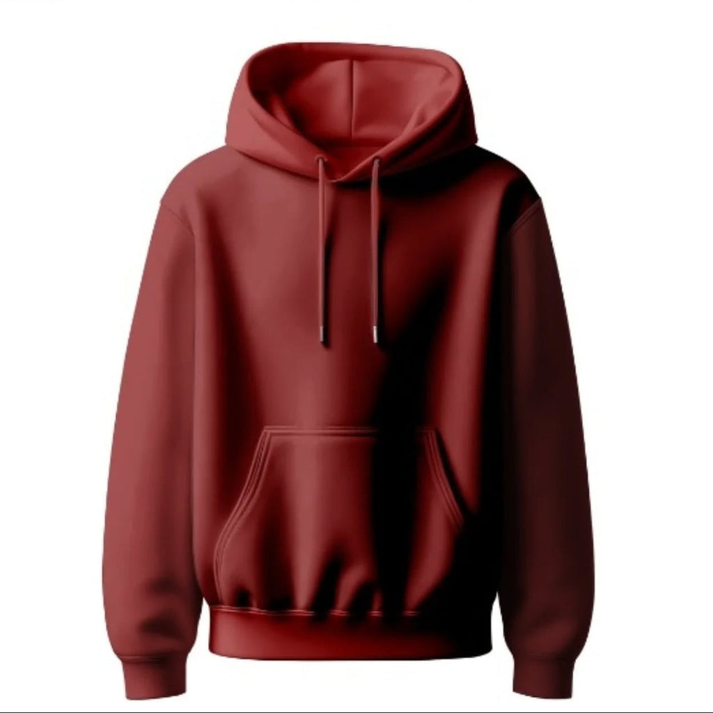 Maroon hoodie on a white background