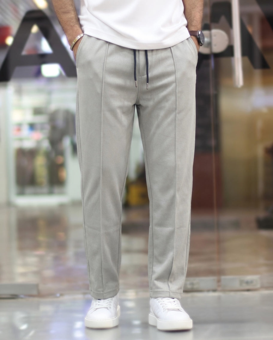 Pin Tag Straight Trousers – Premium Micron Fabric