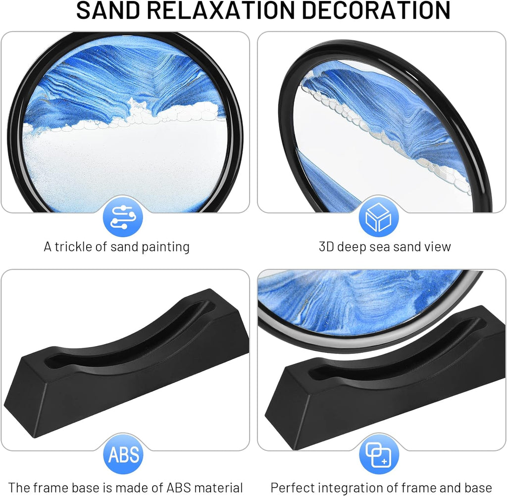 3D Dynamic Sand Art Liquid Motion – Relaxing Desk Decor