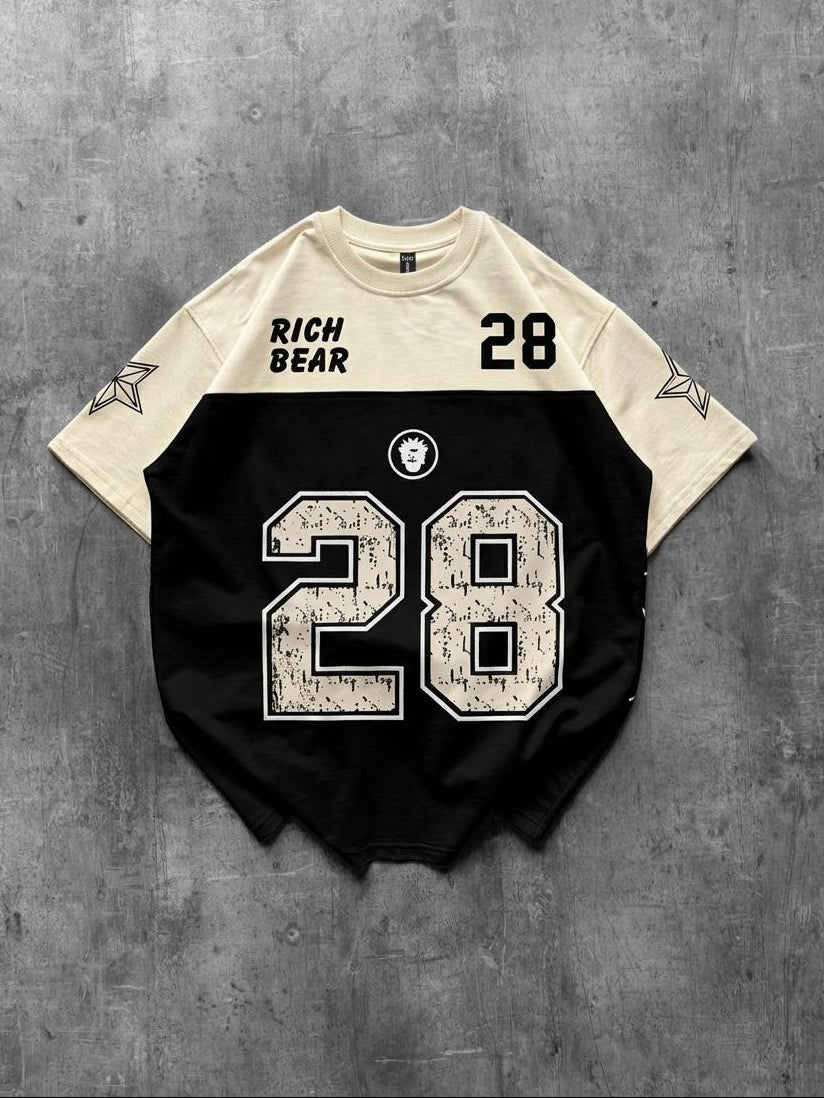 black & Beige Oversized Graphic T-Shirt for Men in Pakistan | Bloomzy