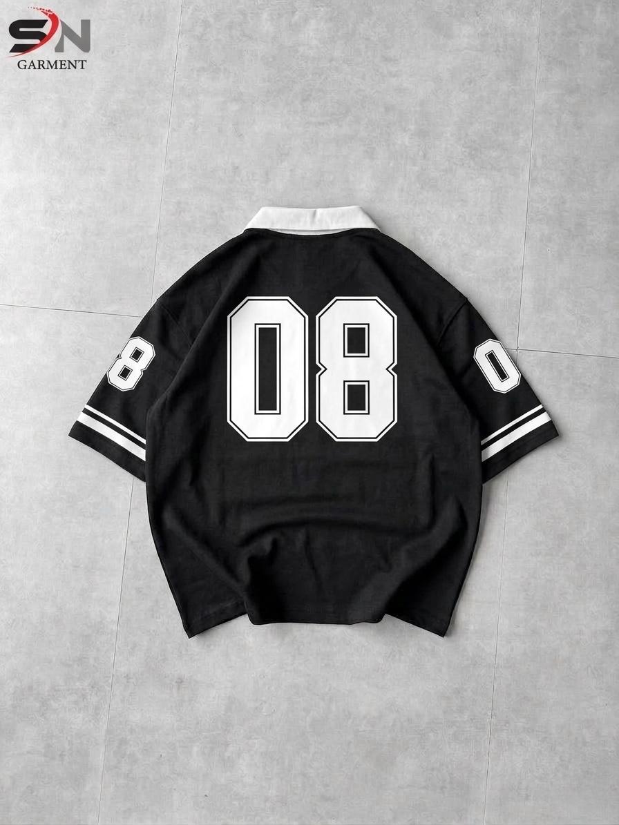 VStyle Paris Oversized Rugby Polo T-Shirt for Men | Premium Streetwear Pakistan