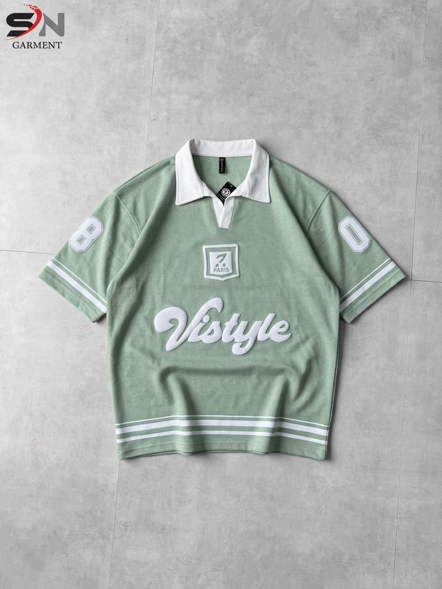 VStyle Paris Oversized Rugby Polo T-Shirt for Men | Premium Streetwear Pakistan