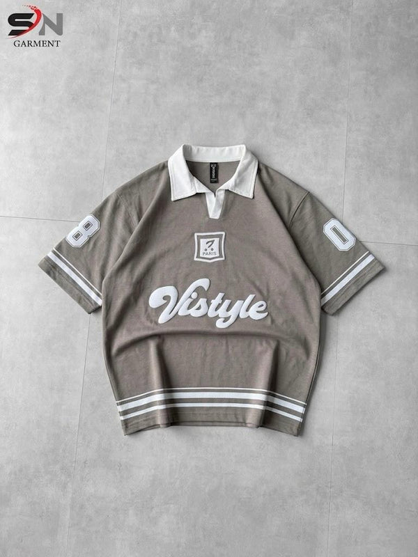 VStyle Paris Oversized Rugby Polo T-Shirt for Men | Premium Streetwear Pakistan